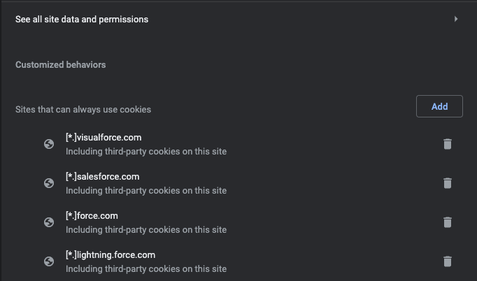 google chrome cookie settings