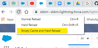clear cache and hard refresh