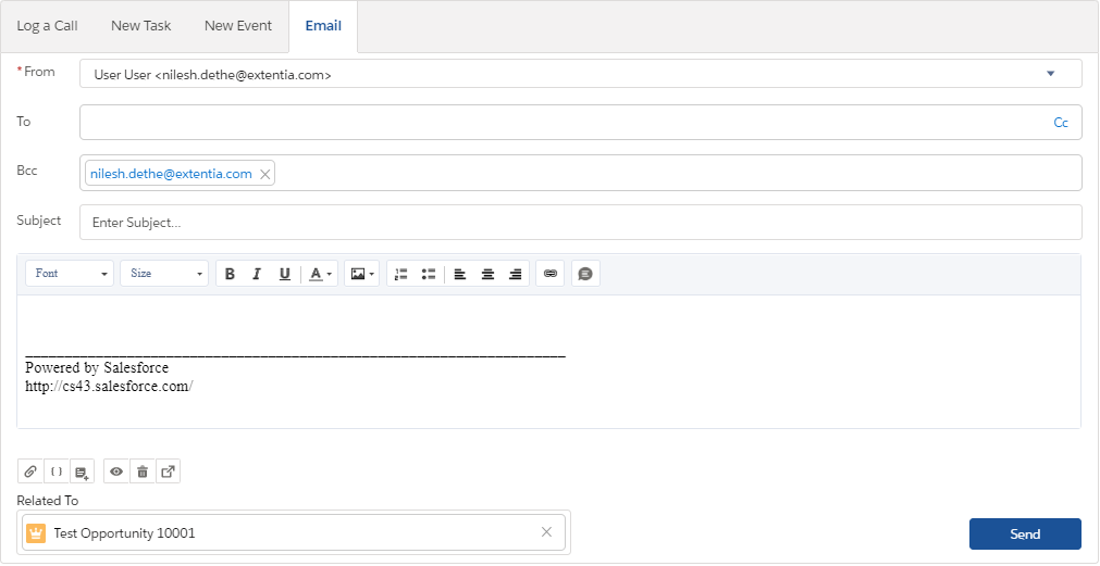 Image - Standard Activity Email Composer