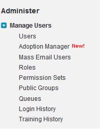 Manage User Section for reference
